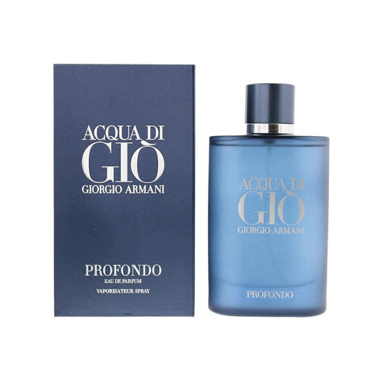 Acqua Di Gio Profondo EDP by Giorgio Armani Men 2.5 Oz 75 ml - This captivating fragrance blends marine, aromatic, and woody notes for an intense scent.