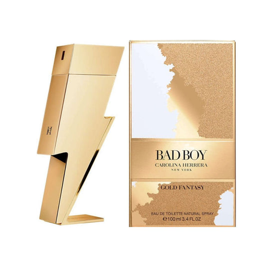 Bad Boy Gold Fantasy EDT by Carolina Herrera Men 3.4 Oz 100 ml