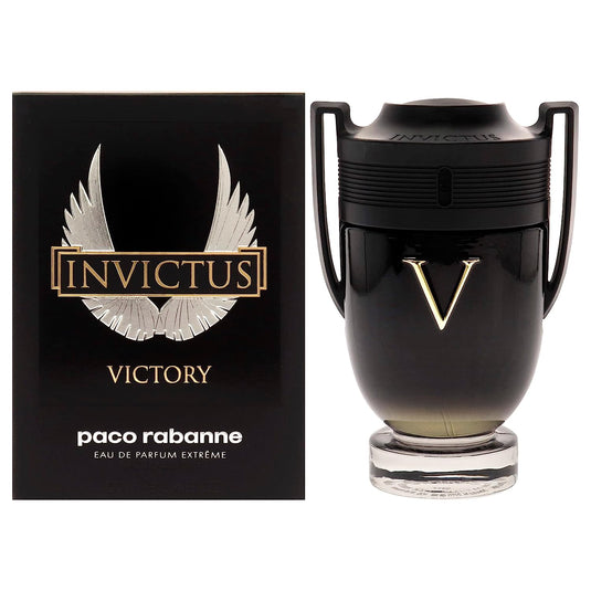 Invictus Victory by Paco Rabanne EDP Men 3.4 Oz 100 ml - a bold cologne blending fresh citrus, spicy amber, and woody notes