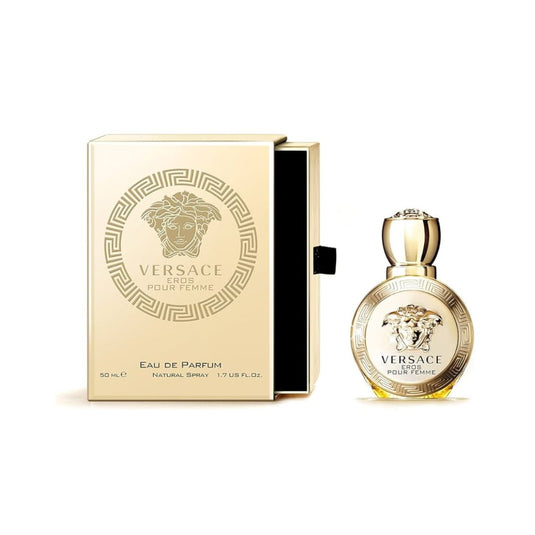 Versace Eros Pour Femme EDP Women 1.7 Oz 50 ml - Blending vibrant notes of Sicilian lemon, jasmine, and sandalwood, this fragrance exudes elegance