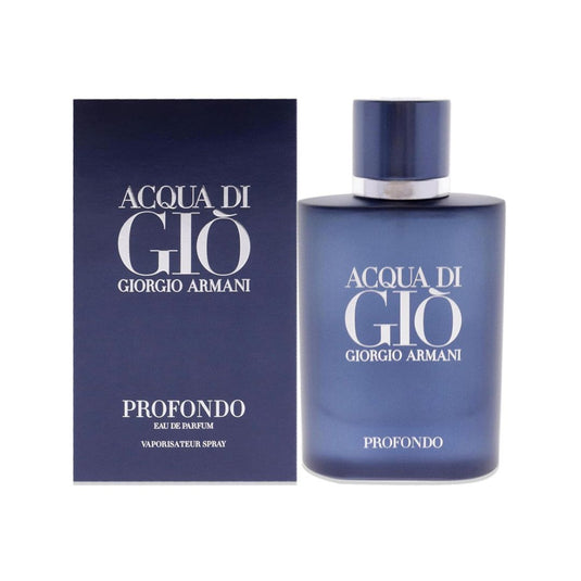 Acqua Di Gio Profondo EDP by Giorgio Armani Men 4.2 Oz 125 ml - This captivating fragrance blends marine, aromatic, and woody notes for an intense scent.