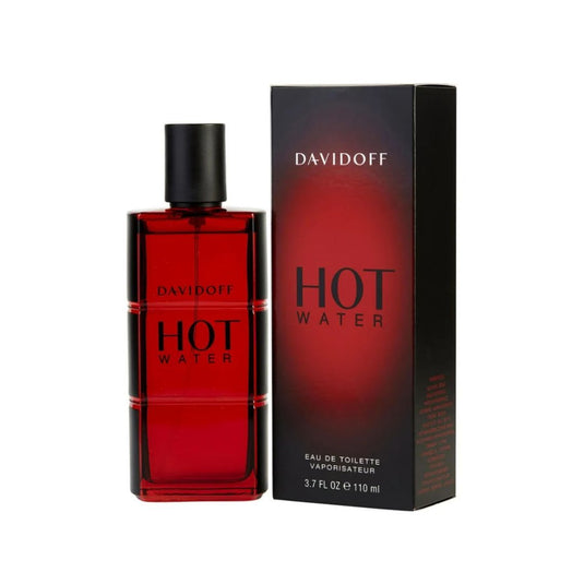 Davidoff Hot Water EDT Men 3.7 Oz 110 ml - A bold blend of red basil, absinthe, pimento, and benzoin, perfect for the passionate man.