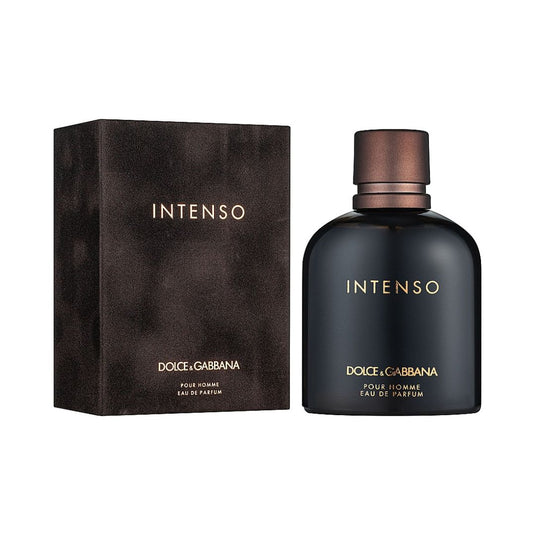 Dolce & Gabbana Intenso EDP Men 4.2 Oz 125 ml - A fresh, woody, and aromatic fragrance that makes it a signature scent for men who appreciate understated luxury and timeless appeal.