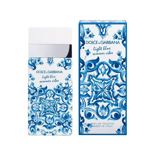 Dolce & Gabbana Light Blue Summer Vibes EDT Women 3.4 Oz 100 ml - A refreshing fragrance that blends citrusy, fruity, and woody notes making it a perfect choice for casual outings.