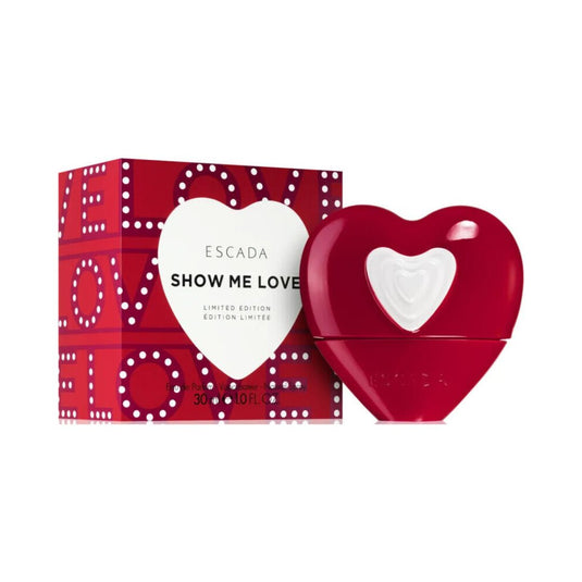 Escada Show Me Love EDP Women 3.4 Oz 100 ml - a charming fragrance that blends blueberry, jasmine and a macaron base. Ideal for evening wear or special occasions