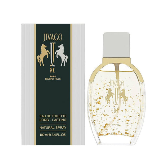 Jivago 24K EDT Men 3.4 Oz 100 ml - a fragrance that embodies the very essence of luxury, evoking a sense of sophistication and glamour.