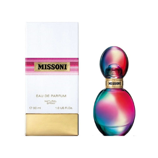 Missoni EDP Women 1 oz 30 ml - An enchanting fragrance that combines fruity and floral sophistication with a creamy warmth.