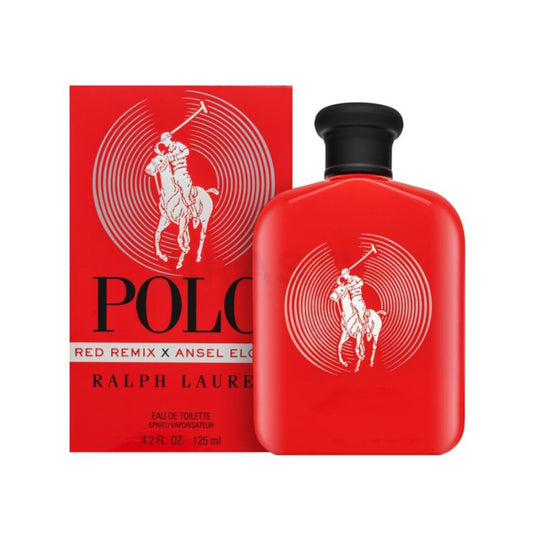 Polo Red Remix X Ansel Elgort EDT Men by Ralph Lauren 4.2 Oz 125 ml - A limited edition fragrance.