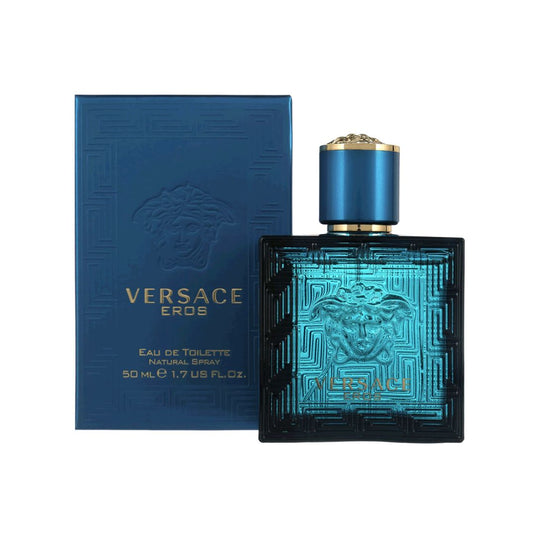 Versace Eros EDT Men 1.7 Oz 50 ml - With invigorating notes of mint, green apple, and tonka bean, this fragrance embodies strength