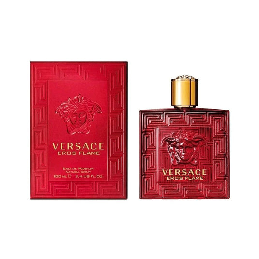 Versace Eros Flame EDP Men 3.4 Oz 100 ml - Featuring bold notes of citrus, black pepper, and tonka bean, this intense fragrance embodies strength