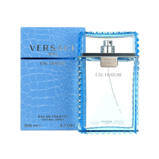 Versace Man Eau Fraiche EDT Men 6.7 Oz 200 ml - With notes of lemon, rosewood, and cedar, this fragrance offers a light and elegant appeal