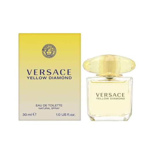 Versace Yellow Diamond EDT Women 1 oz 30 ml - Featuring notes of citron, pear, and amber, this radiant fragrance captures the essence of elegance