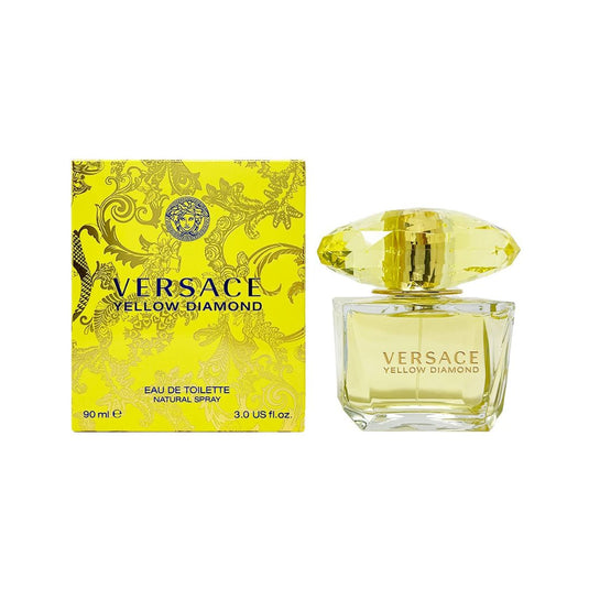 Versace Yellow Diamond EDT Women 3 oz 90 ml - Featuring notes of citron, pear, and amber, this radiant fragrance captures the essence of elegance